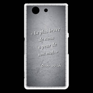 Coque Sony Xperia Z3 Compact Brave Noir Citation Oscar Wilde