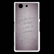 Coque Sony Xperia Z3 Compact Brave Violet Citation Oscar Wilde