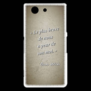 Coque Sony Xperia Z3 Compact Brave Sepia Citation Oscar Wilde