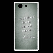 Coque Sony Xperia Z3 Compact Brave Vert Citation Oscar Wilde