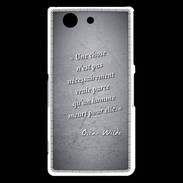 Coque Sony Xperia Z3 Compact Chose vraie Noir Citation Oscar Wilde