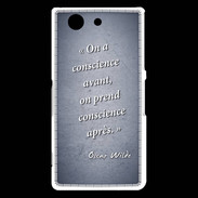 Coque Sony Xperia Z3 Compact Conscience Bleu Citation Oscar Wilde