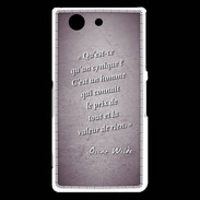 Coque Sony Xperia Z3 Compact Cynique Violet Citation Oscar Wilde