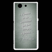Coque Sony Xperia Z3 Compact Sacrement amour Vert Citation Oscar Wilde