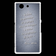 Coque Sony Xperia Z3 Compact Spectateur Bleu Citation Oscar Wilde