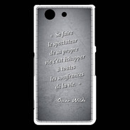 Coque Sony Xperia Z3 Compact Spectateur Noir Citation Oscar Wilde