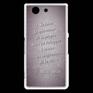 Coque Sony Xperia Z3 Compact Spectateur Violet Citation Oscar Wilde