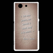 Coque Sony Xperia Z3 Compact Survie mort Rouge Citation Oscar Wilde
