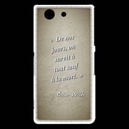 Coque Sony Xperia Z3 Compact Survie mort Sepia Citation Oscar Wilde