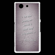Coque Sony Xperia Z3 Compact Survie mort Violet Citation Oscar Wilde