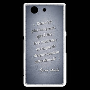 Coque Sony Xperia Z3 Compact Trop moderne Bleu Citation Oscar Wilde