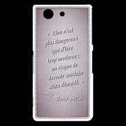 Coque Sony Xperia Z3 Compact Trop moderne Rose Citation Oscar Wilde