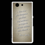 Coque Sony Xperia Z3 Compact Trop moderne Sepia Citation Oscar Wilde