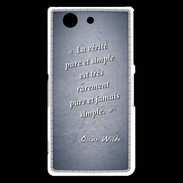 Coque Sony Xperia Z3 Compact Vérité pure Bleu Citation Oscar Wilde