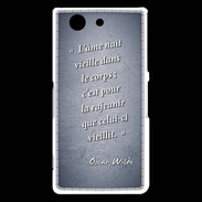 Coque Sony Xperia Z3 Compact Ame nait Bleu Citation Oscar Wilde