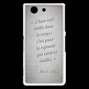 Coque Sony Xperia Z3 Compact Ame nait Gris Citation Oscar Wilde