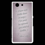 Coque Sony Xperia Z3 Compact Ame nait Rose Citation Oscar Wilde