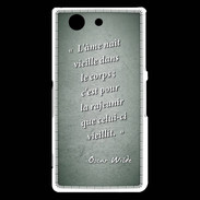 Coque Sony Xperia Z3 Compact Ame nait Vert Citation Oscar Wilde