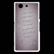 Coque Sony Xperia Z3 Compact Ame nait Violet Citation Oscar Wilde