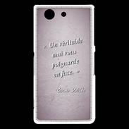 Coque Sony Xperia Z3 Compact Ami poignardée Rose Citation Oscar Wilde