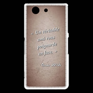 Coque Sony Xperia Z3 Compact Ami poignardée Rouge Citation Oscar Wilde