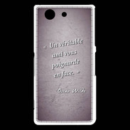 Coque Sony Xperia Z3 Compact Ami poignardée Violet Citation Oscar Wilde