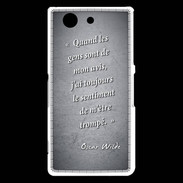 Coque Sony Xperia Z3 Compact Avis gens Noir Citation Oscar Wilde