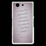 Coque Sony Xperia Z3 Compact Avis gens Rose Citation Oscar Wilde