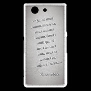 Coque Sony Xperia Z3 Compact Bons heureux Gris Citation Oscar Wilde