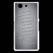 Coque Sony Xperia Z3 Compact Bons heureux Noir Citation Oscar Wilde