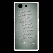 Coque Sony Xperia Z3 Compact Bons heureux Vert Citation Oscar Wilde