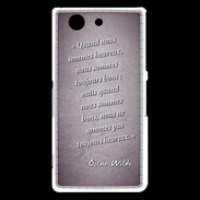 Coque Sony Xperia Z3 Compact Bons heureux Violet Citation Oscar Wilde