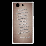 Coque Sony Xperia Z3 Compact Bons heureux Rouge Citation Oscar Wilde