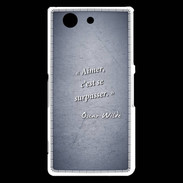 Coque Sony Xperia Z3 Compact Aimer Bleu Citation Oscar Wilde