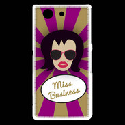 Coque Sony Xperia Z3 Compact Miss business Brune