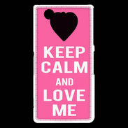 Coque Sony Xperia Z3 Compact Keep Calm Love me Rose