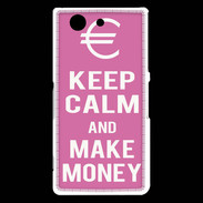 Coque Sony Xperia Z3 Compact Keep Calm Make money Rose