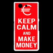 Coque Sony Xperia Z3 Compact Keep Calm Make money Rouge