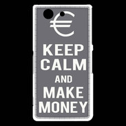 Coque Sony Xperia Z3 Compact Keep Calm Make money Gris