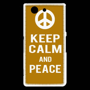Coque Sony Xperia Z3 Compact Keep Calm Peace Orange