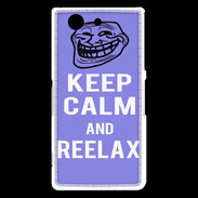 Coque Sony Xperia Z3 Compact Keep Calm Reelax Bleu