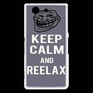 Coque Sony Xperia Z3 Compact Keep Calm Reelax Gris