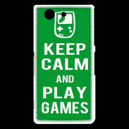 Coque Sony Xperia Z3 Compact Keep Calm Play games Vert
