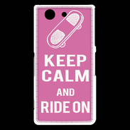 Coque Sony Xperia Z3 Compact Keep Calm Ride on Rose