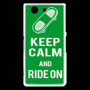 Coque Sony Xperia Z3 Compact Keep Calm Ride on Vert