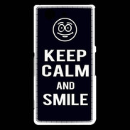 Coque Sony Xperia Z3 Compact Keep Calm Smile Noir