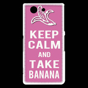 Coque Sony Xperia Z3 Compact Keep Calm Take Banana Rose
