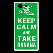 Coque Sony Xperia Z3 Compact Keep Calm Take Banana Vert