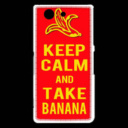 Coque Sony Xperia Z3 Compact Keep Calm Take Banana Rouge