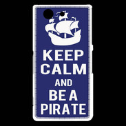 Coque Sony Xperia Z3 Compact Keep Calm Be a Pirate Bleu